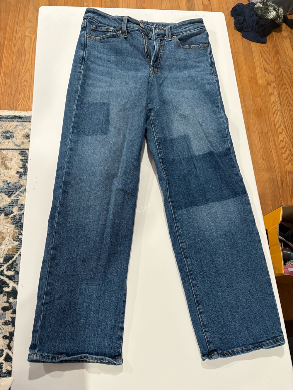 Old Navy High-Rise Wide-Leg Jeans in Medium Blue Wash